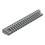 Gniazdo THT, konstrukcja kątowa, raster 5 mm, 21-biegunowe pin lutowniczy 0,6 x 1,0 mm, szary