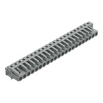 Gniazdo THT, konstrukcja kątowa, raster 5 mm, 22-biegunowe pin lutowniczy 0,6 x 1,0 mm, szary