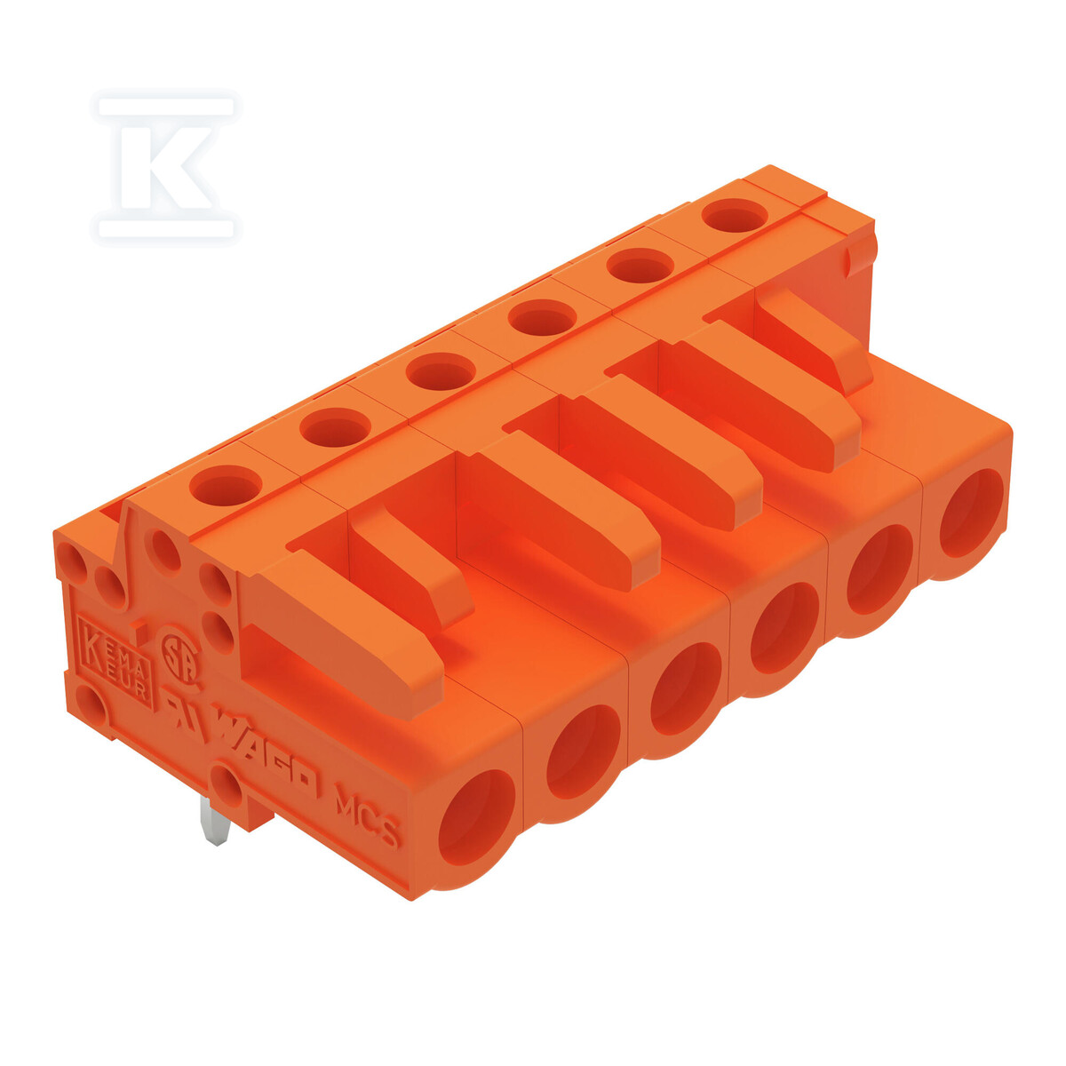 Gniazdo THT, konstrukcja kątowa, raster - 232-266