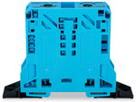 Złączka przelotowa 2-przewodowa, 50 mm2, boczne miejsca na oznaczniki, z uchwytami montażowymi, POWER CAGE CLAMP, 50,00 mm2, niebieski
