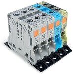 Zestaw do układów trójfazowych, ze złączkami silnoprądowymi 50 mm2, z uchwytami montażowymi, miedź, 50 mm2, POWER CAGE CLAMP, 50,00 mm2, wielokolorowy