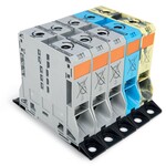 Zestaw do układów trójfazowych, ze złączkami silnoprądowymi 95 mm2, z uchwytami montażowymi, miedź, 95 mm2, POWER CAGE CLAMP, 95,00 mm2, wielokolorowy