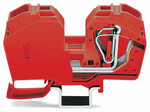 Złączka przelotowa 2-przewodowa, 35 mm2, ze zintegrowaną ścianką końcową, opis z boku i na środku, tylko na szynę TS 35 x 15, CAGE CLAMP®, 35,00 mm2, czerwony