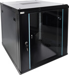 Шафа RACK 12U / 19” настінна для складання 600x600 чорна
