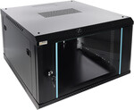 Шафа RACK 6U /19” настінна для складання 600x600 чорна