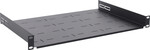 Полиця фронтальна 1U з задньою опорою, для шаф RACK 19’’ 445x305, чорна