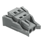 Gniazdo 1-przewodowe, CAGE CLAMP®, 2,5 mm2, raster 5 mm, 2-biegunowe boczne zaczepy ryglujące, 2,50 mm2, szary