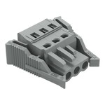 Gniazdo 1-przewodowe, CAGE CLAMP®, 2,5 mm2, raster 5 mm, 3-biegunowe boczne zaczepy ryglujące, 2,50 mm2, szary