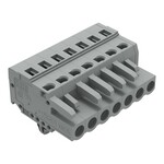 Gniazdo 1-przewodowe, CAGE CLAMP®, 2,5 mm2, raster 5 mm, 7-biegunowe stopki zatrzaskowe, 2,50 mm2, szary