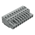 Gniazdo 1-przewodowe, CAGE CLAMP®, 2,5 mm2, raster 5 mm, 10-biegunowe ze zintegrowaną ścianką końcową, 2,50 mm2, szary