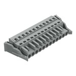 Gniazdo 1-przewodowe, CAGE CLAMP®, 2,5 mm2, raster 5 mm, 12-biegunowe boczne zaczepy ryglujące, 2,50 mm2, szary
