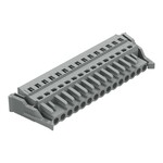 Gniazdo 1-przewodowe, CAGE CLAMP®, 2,5 mm2, raster 5 mm, 15-biegunowe boczne zaczepy ryglujące, 2,50 mm2, szary