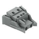 Gniazdo 1-przewodowe, CAGE CLAMP®, 2,5 mm2, raster 7,5 mm, 2-biegunowe boczne zaczepy ryglujące, 2,50 mm2, szary