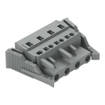 Gniazdo 1-przewodowe, CAGE CLAMP®, 2,5 mm2, raster 7,5 mm, 4-biegunowe boczne zaczepy ryglujące, 2,50 mm2, szary