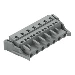 Gniazdo 1-przewodowe, CAGE CLAMP®, 2,5 mm2, raster 7,5 mm, 7-biegunowe boczne zaczepy ryglujące, 2,50 mm2, szary
