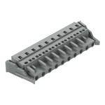 Gniazdo 1-przewodowe, CAGE CLAMP®, 2,5 mm2, raster 7,5 mm, 10-biegunowe boczne zaczepy ryglujące, 2,50 mm2, szary