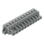 Gniazdo 1-przewodowe, CAGE CLAMP®, 2,5 mm2, raster 7,5 mm, 11-biegunowe kołnierz mocujący, 2,50 mm2, szary