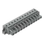 Gniazdo 1-przewodowe, CAGE CLAMP®, 2,5 mm2, raster 7,5 mm, 12-biegunowe kołnierz mocujący, 2,50 mm2, szary