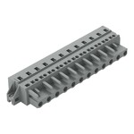 Gniazdo 1-przewodowe, CAGE CLAMP®, 2,5 mm2, raster 7,5 mm, 12-biegunowe kołnierz mocujący, 2,50 mm2, szary