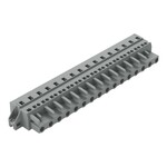 Gniazdo 1-przewodowe, CAGE CLAMP®, 2,5 mm2, raster 7,5 mm, 16-biegunowe kołnierz mocujący, 2,50 mm2, szary
