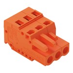 Gniazdo 1-przewodowe, CAGE CLAMP®, 2,5 mm2, raster 5,08 mm, 3-biegunowe ze zintegrowaną ścianką końcową, 2,50 mm2, pomarańczowy