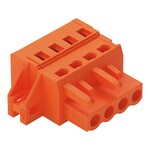 Gniazdo 1-przewodowe, CAGE CLAMP®, 2,5 mm2, raster 5,08 mm, 4-biegunowe kołnierz mocujący, 2,50 mm2, pomarańczowy