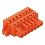 Gniazdo 1-przewodowe, CAGE CLAMP®, 2,5 mm2, raster 5,08 mm, 7-biegunowe kołnierz mocujący, 2,50 mm2, pomarańczowy