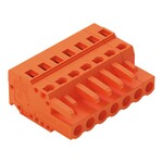 Gniazdo 1-przewodowe, CAGE CLAMP®, 2,5 mm2, raster 5,08 mm, 7-biegunowe ze zintegrowaną ścianką końcową, 2,50 mm2, pomarańczowy