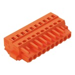 Gniazdo 1-przewodowe, CAGE CLAMP®, 2,5 mm2, raster 5,08 mm, 10-biegunowe śrubowy uchwyt montażowy, 2,50 mm2, pomarańczowy