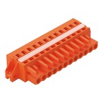 Gniazdo 1-przewodowe, CAGE CLAMP®, 2,5 mm2, raster 5,08 mm, 12-biegunowe kołnierz mocujący, 2,50 mm2, pomarańczowy