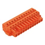 Gniazdo 1-przewodowe, CAGE CLAMP®, 2,5 mm2, raster 5,08 mm, 12-biegunowe śrubowy uchwyt montażowy, 2,50 mm2, pomarańczowy