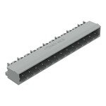 Wtyk THT, pin lutowniczy 1,0 x 1,0 mm, konstrukcja kątowa, raster 5 mm, 13-biegunowe szary
