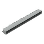 Wtyk THT, pin lutowniczy 1,0 x 1,0 mm, konstrukcja kątowa, raster 5 mm, 20-biegunowe szary