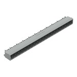 Wtyk THT, pin lutowniczy 1,0 x 1,0 mm, konstrukcja kątowa, raster 5 mm, 21-biegunowe szary