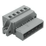 Wtyk 1-przewodowy, CAGE CLAMP®, 2,5 mm2, raster 5 mm, 5-biegunowe kołnierz mocujący, 2,50 mm2, szary