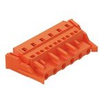 Gniazdo 1-przewodowe, CAGE CLAMP®, 2,5 mm2, raster 7,62 mm, 6-biegunowe boczne zaczepy ryglujące, 2,50 mm2, pomarańczowy
