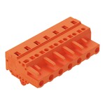 Gniazdo 1-przewodowe, CAGE CLAMP®, 2,5 mm2, raster 7,62 mm, 7-biegunowe stopki zatrzaskowe, 2,50 mm2, pomarańczowy