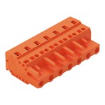 Gniazdo 1-przewodowe, CAGE CLAMP®, 2,5 mm2, raster 7,62 mm, 7-biegunowe 2,50 mm2, pomarańczowy