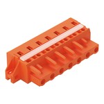 Gniazdo 1-przewodowe, CAGE CLAMP®, 2,5 mm2, raster 7,62 mm, 7-biegunowe kołnierz mocujący, 2,50 mm2, pomarańczowy