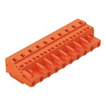 Gniazdo 1-przewodowe, CAGE CLAMP®, 2,5 mm2, raster 7,62 mm, 10-biegunowe 2,50 mm2, pomarańczowy