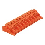 Gniazdo 1-przewodowe, CAGE CLAMP®, 2,5 mm2, raster 7,62 mm, 10-biegunowe boczne zaczepy ryglujące, 2,50 mm2, pomarańczowy