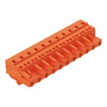 Gniazdo 1-przewodowe, CAGE CLAMP®, 2,5 mm2, raster 7,62 mm, 11-biegunowe stopki zatrzaskowe, 2,50 mm2, pomarańczowy