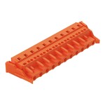 Gniazdo 1-przewodowe, CAGE CLAMP®, 2,5 mm2, raster 7,62 mm, 11-biegunowe boczne zaczepy ryglujące, 2,50 mm2, pomarańczowy