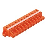 Gniazdo 1-przewodowe, CAGE CLAMP®, 2,5 mm2, raster 7,62 mm, 12-biegunowe kołnierz mocujący, 2,50 mm2, pomarańczowy