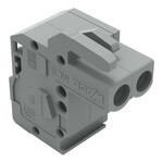 Gniazdo 1-przewodowe kątowe, CAGE CLAMP®, 2,5 mm2, raster 5 mm, 2-biegunowe 2,50 mm2, szary
