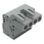 Gniazdo 1-przewodowe kątowe, CAGE CLAMP®, 2,5 mm2, raster 5 mm, 4-biegunowe 2,50 mm2, szary