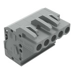 Gniazdo 1-przewodowe kątowe, CAGE CLAMP®, 2,5 mm2, raster 5 mm, 5-biegunowe 2,50 mm2, szary