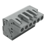 Gniazdo 1-przewodowe kątowe, CAGE CLAMP®, 2,5 mm2, raster 5 mm, 6-biegunowe 2,50 mm2, szary