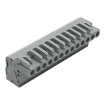 Gniazdo 1-przewodowe kątowe, CAGE CLAMP®, 2,5 mm2, raster 5 mm, 13-biegunowe 2,50 mm2, szary
