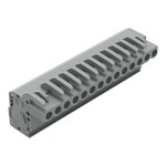 Gniazdo 1-przewodowe kątowe, CAGE CLAMP®, 2,5 mm2, raster 5 mm, 14-biegunowe 2,50 mm2, szary